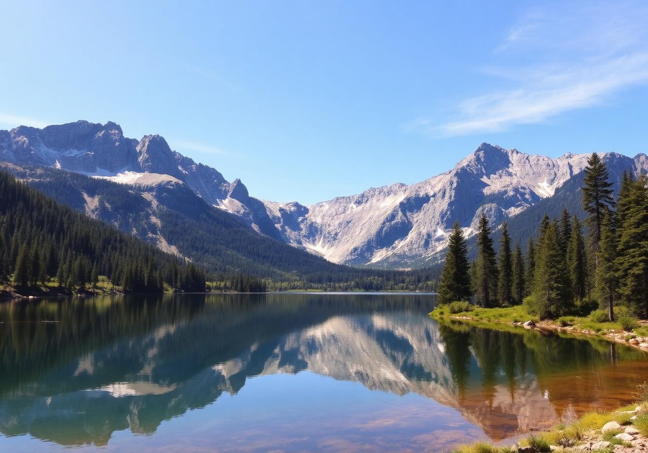 Pyrenees alpine lake