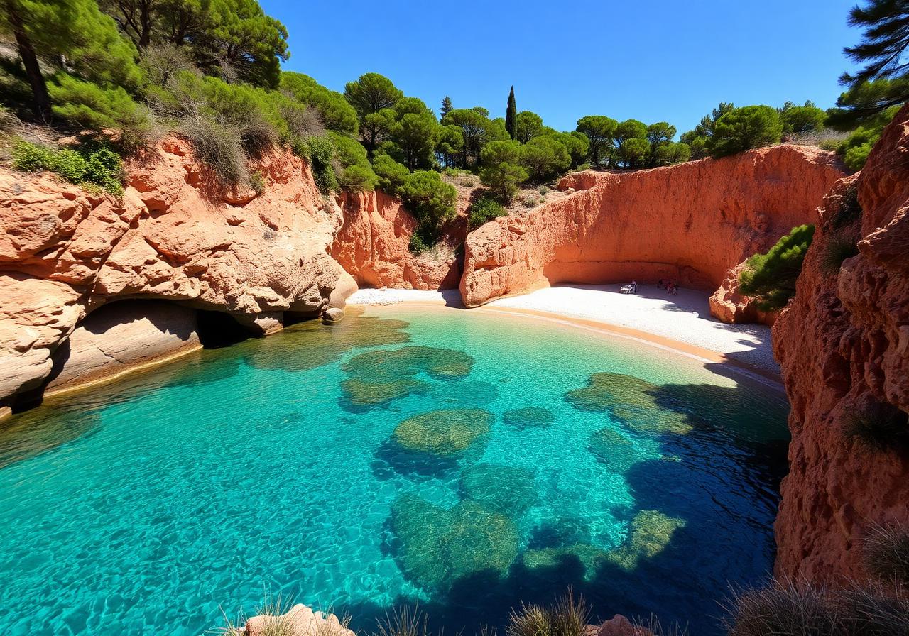 Mediterranean cove with turquoise water
